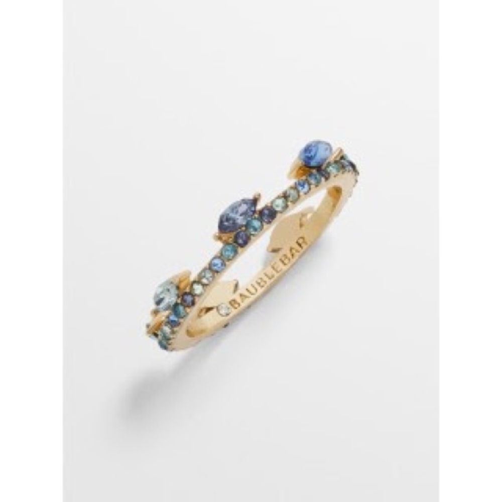 Bauble Bar blue Adamina ring